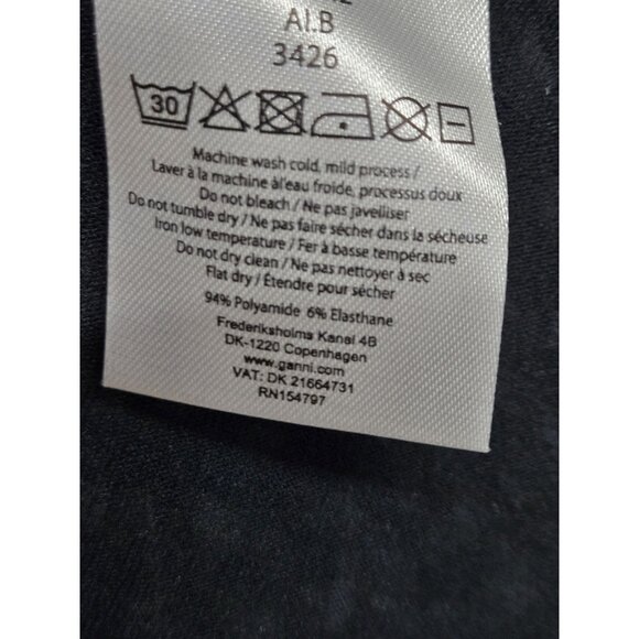 Ganni Dress Wrap Womens Size Large/42 GIngham Check Romantic Classic - Picture 7 of 7